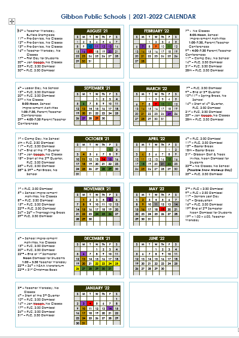 2021-22  School Calendar