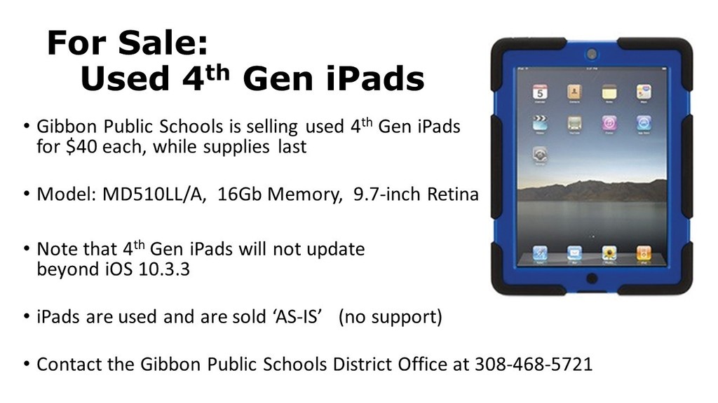 For Sale - 4th Gen iPads $40